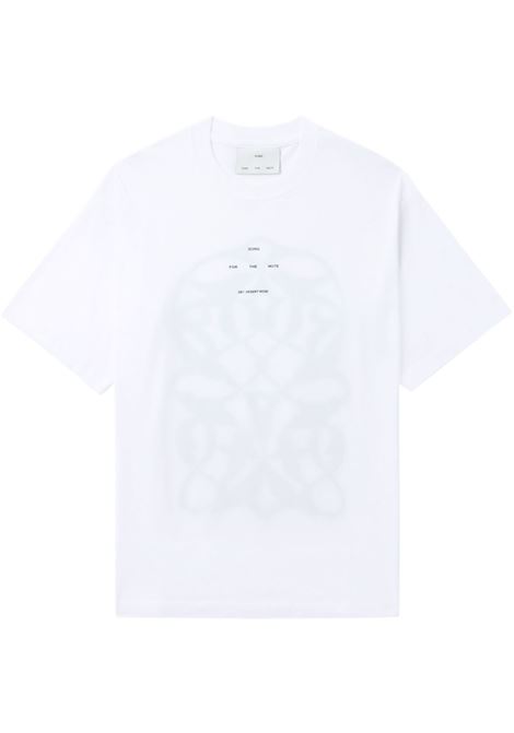 White logo-print T-shirt Song for the mute - men